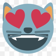 Emojione1 1f63b - Heart Emoji,Blue Heart Emoji
