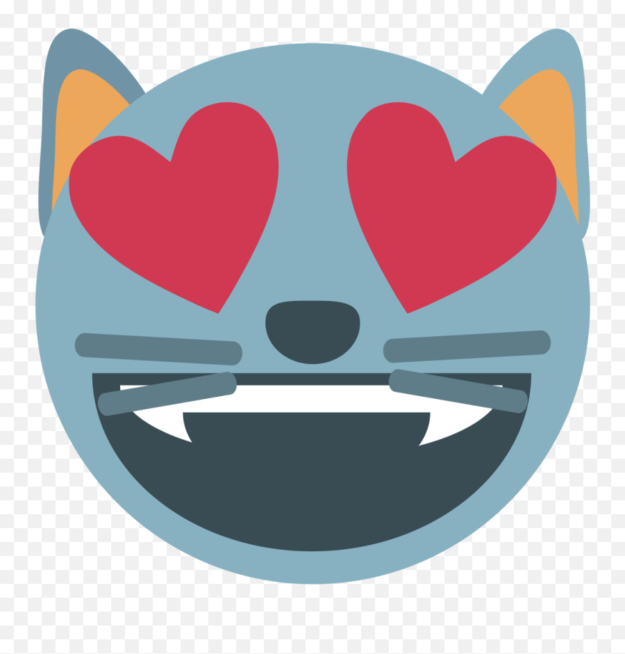Emojione1 1f63b - Heart Emoji,Blue Heart Emoji