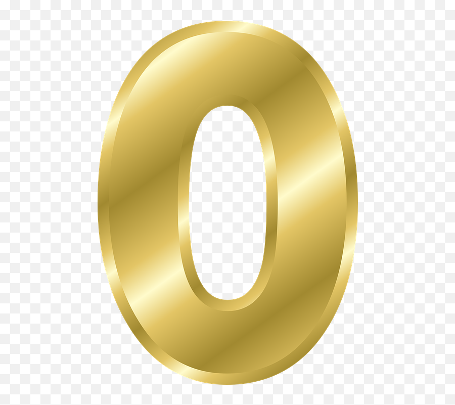 Number 0 Alphabet - Gold Number 0 Clipart Emoji,Emoji Alphabet Code