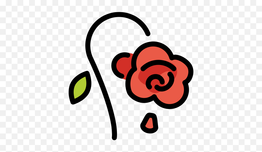 Emoji - Clip Art,Wilted Rose Emoji