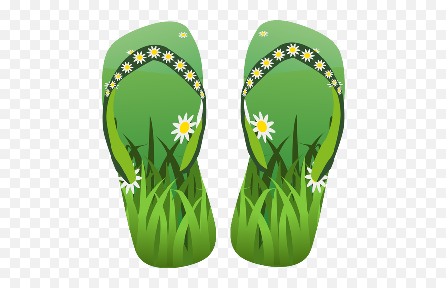 Green Flip Flops Footwear - Green Flip Flops Clipart Emoji,Flip You Off Emoji