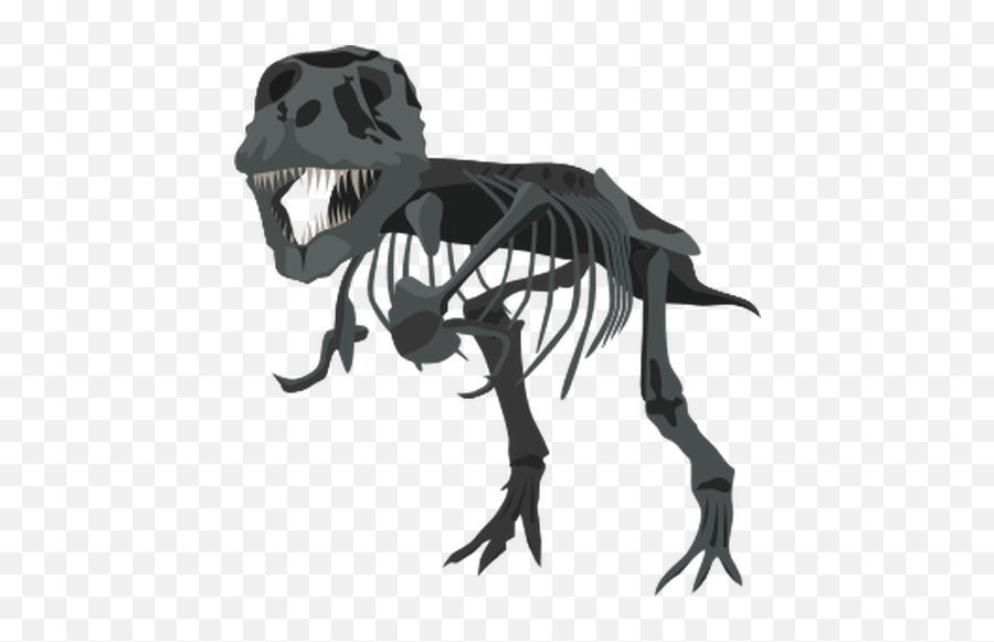 Tyrannosaurus Rex Skeleton Vector Image - Vector T Rex Skeleton Emoji,T Rex Emoji