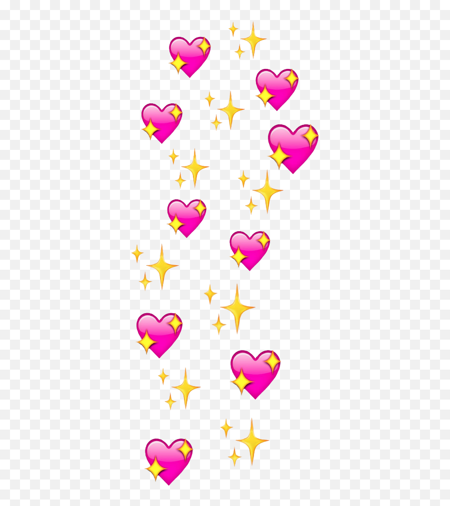 Hearts Heart Emoji Emoticon Stars - Heart Emoji Meme Transparent,Emoji Text Art Love