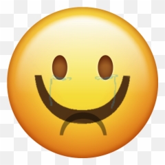 Smile Emoji Face Yellow Tear Sad Grey Cry Smiley - Crying Inside Smiling Outside