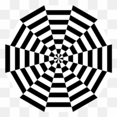Dodecagon Zebra Pizza - Illusion Clipart Emoji