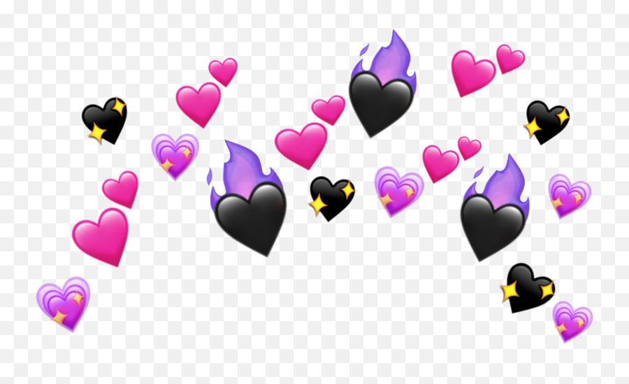 Emoji Heart Bleck Purple Star - Ice Cream,Crow Emoji