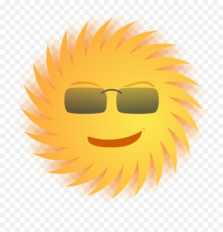 Sun Glasses Smile Wild Cool - Sun Clip Art Emoji,Flower Emoticon