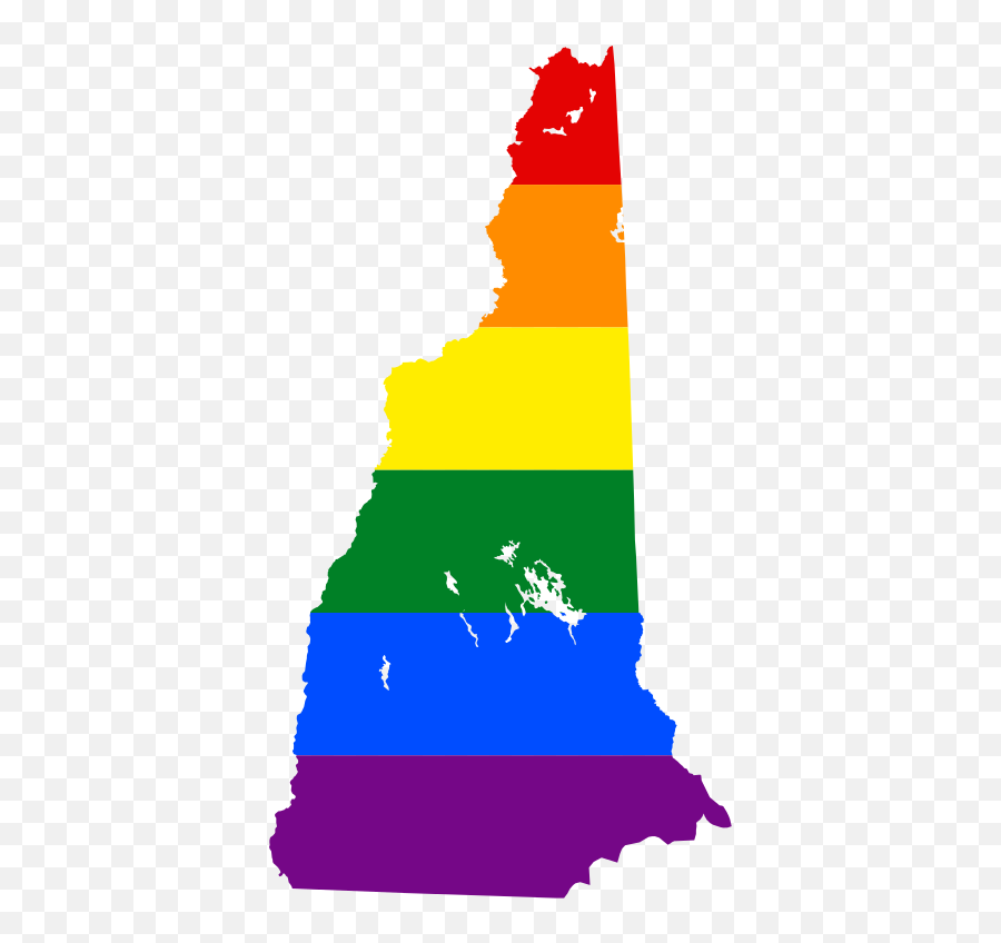 Lgbt Flag Map Of New Hampshire - New Hampshire Flag Map Emoji,Lesbian Flag Emoji