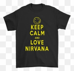 Keep Calm And Love Nirvana Funny Dead Emoji Shirts - Active