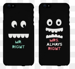 Case Mr Right Dan Mrs Always Emoji