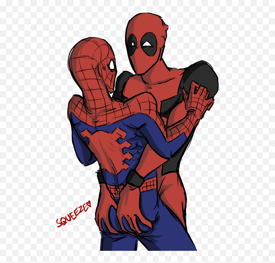 Deadpool Clipart Spiderman - Tom Holland Gay Fan Art Spiderman And Deadpool Emoji,Spiderman Emoticon
