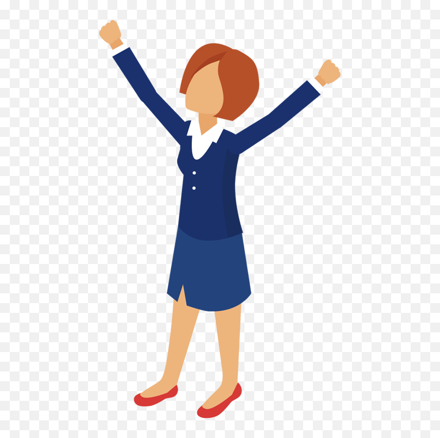 Clipart People Business Woman Clipart People Business Woman - Transparent Cartoon Business Woman Emoji,Girl Emoji With Hands Up