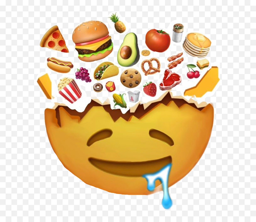 Emoji Food Cute Cool Hungry Yum Sticker - Rio Draws Emojis,Yum Emoticon