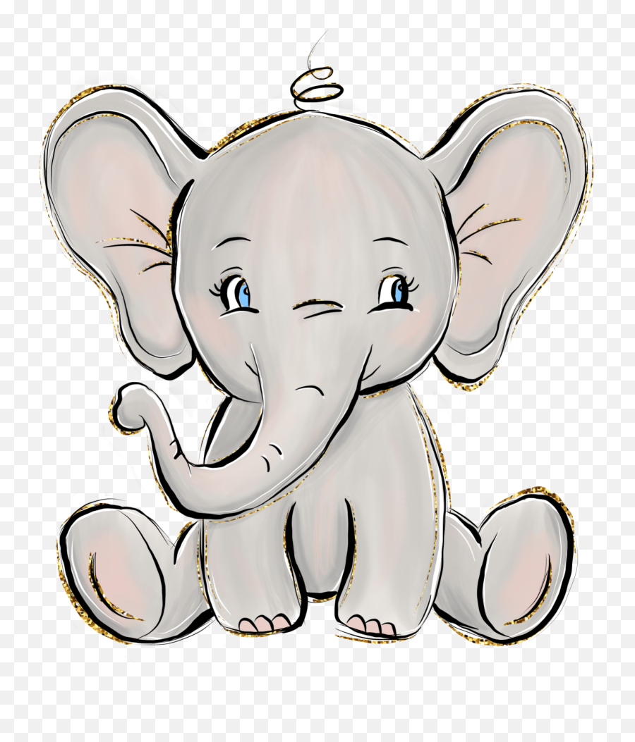 Largest Collection Of Free - Toedit Elephant Stickers Animated Baby Girl Elephant Emoji,Elephant Emoji
