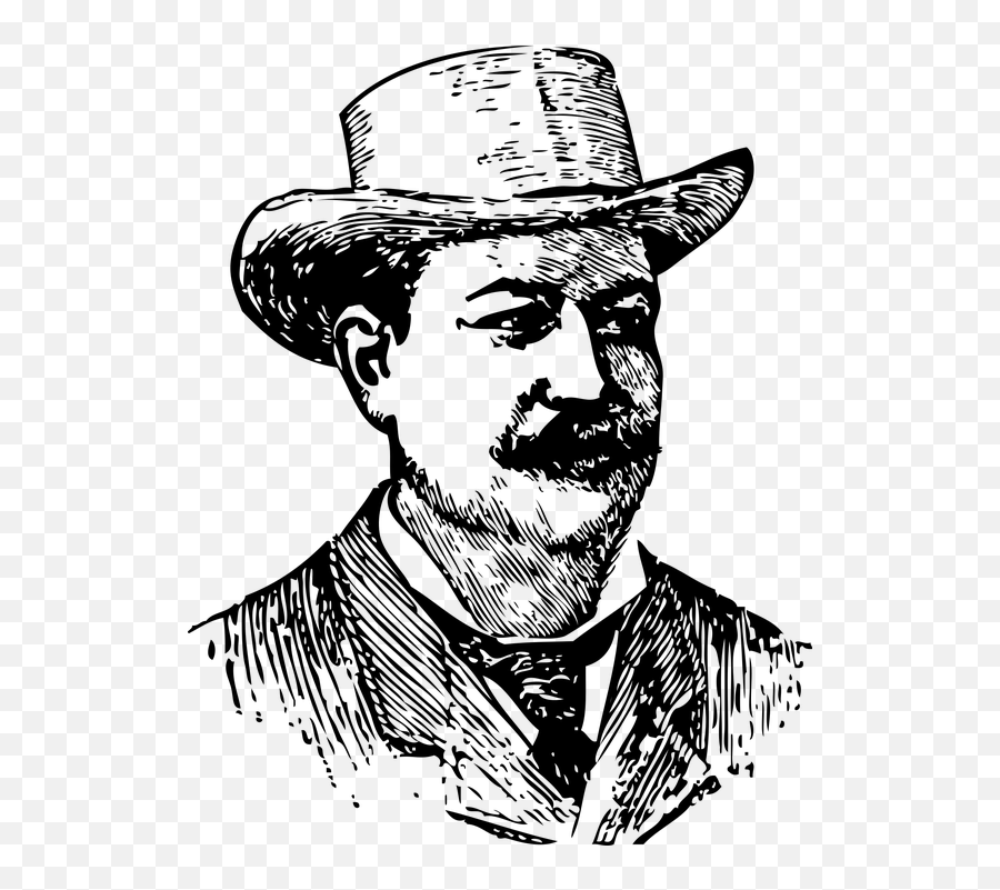Free Mustache Man Illustrations - Man Engraving Emoji,Cowboy Hat Emoji