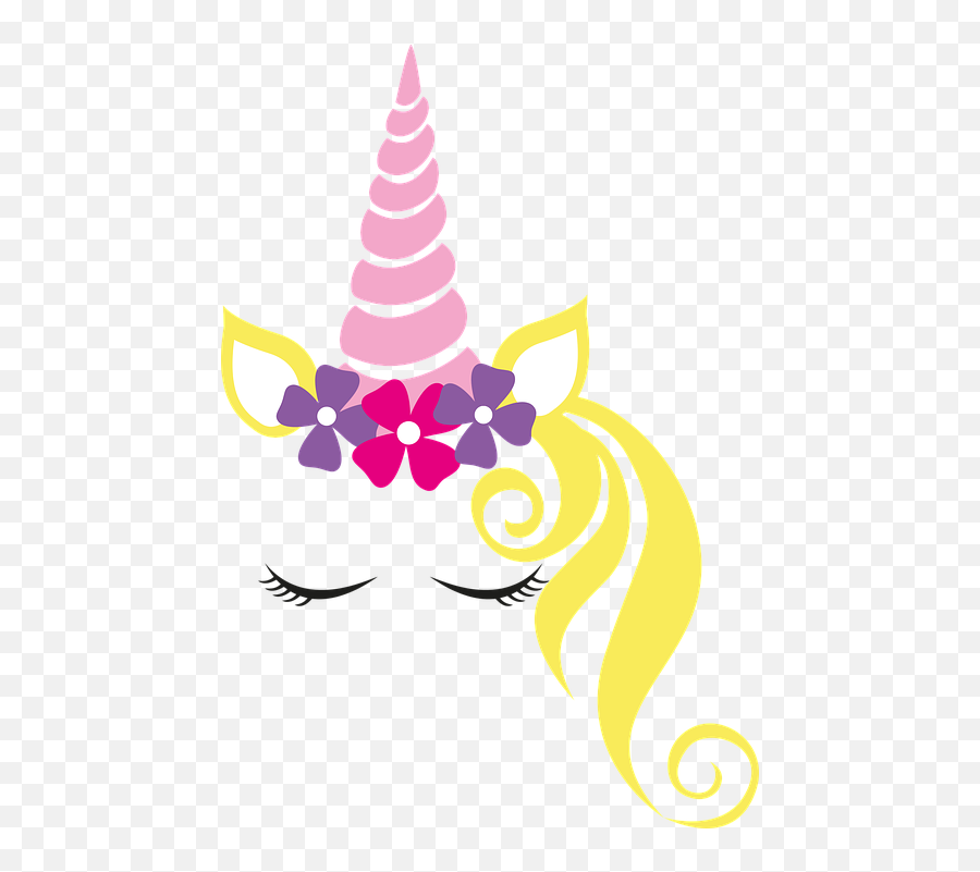 Unicorn Crown Flower - Transparent Unicorn Head Png Emoji,Party Horn Emoji