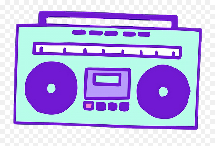 Boombox Clipart Cute Boombox Cute - Radio Kawaii Emoji,Cassette Tape Emoji