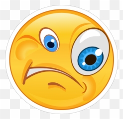 Crazy Confused Emoji Sticker - Confused Emoji,Wide Eye Emoji