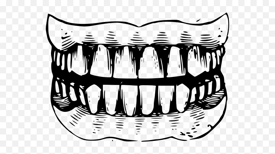 Gritted Teeth Black And White Vector Illustration - Bruxism Rapper Emoji,Gritted Teeth Emoji