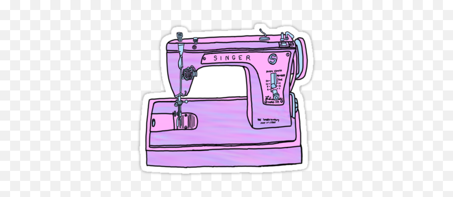 Purple Singer Sewing Machine Sticker - Sewing Machine Sticker Emoji,Sewing Emoji
