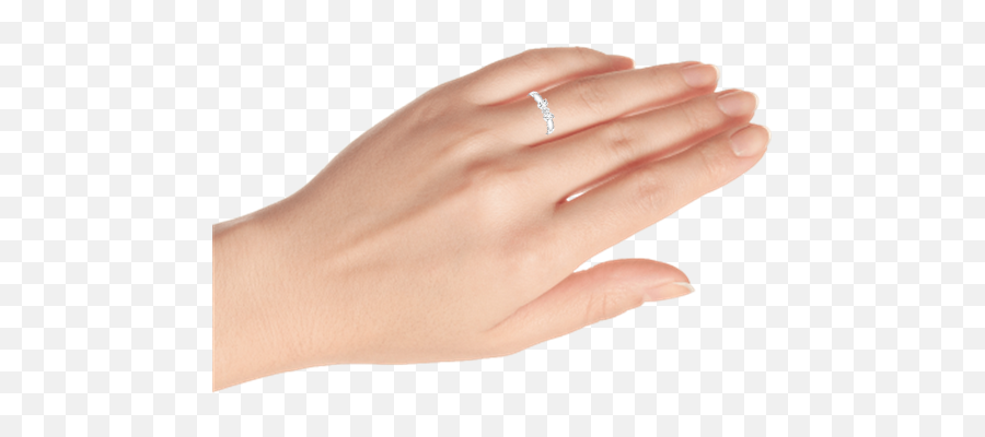 10k White Gold Adorable Bow Ring - Woman Left Hand Png Emoji,Wedding Ring Emoji