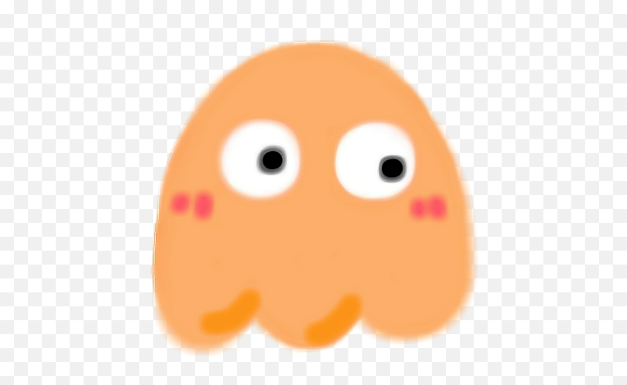 Orange Pacman Videogame Kawaii - Cartoon Emoji,Pac Man Emoji