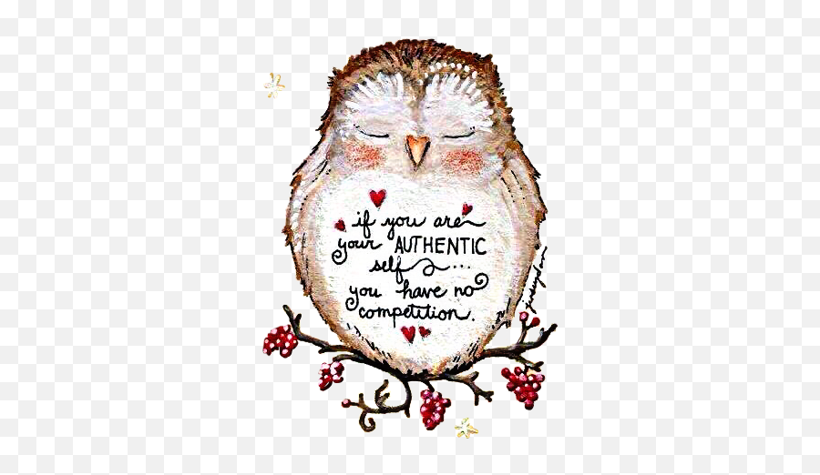 Art Branch Bird Owl Petsandanimals Text - If You Are Your Authentic Self Emoji,Owl Emoji Text