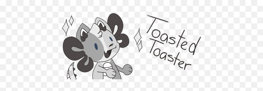 Toasted - Cartoon Emoji,Toaster Emoji