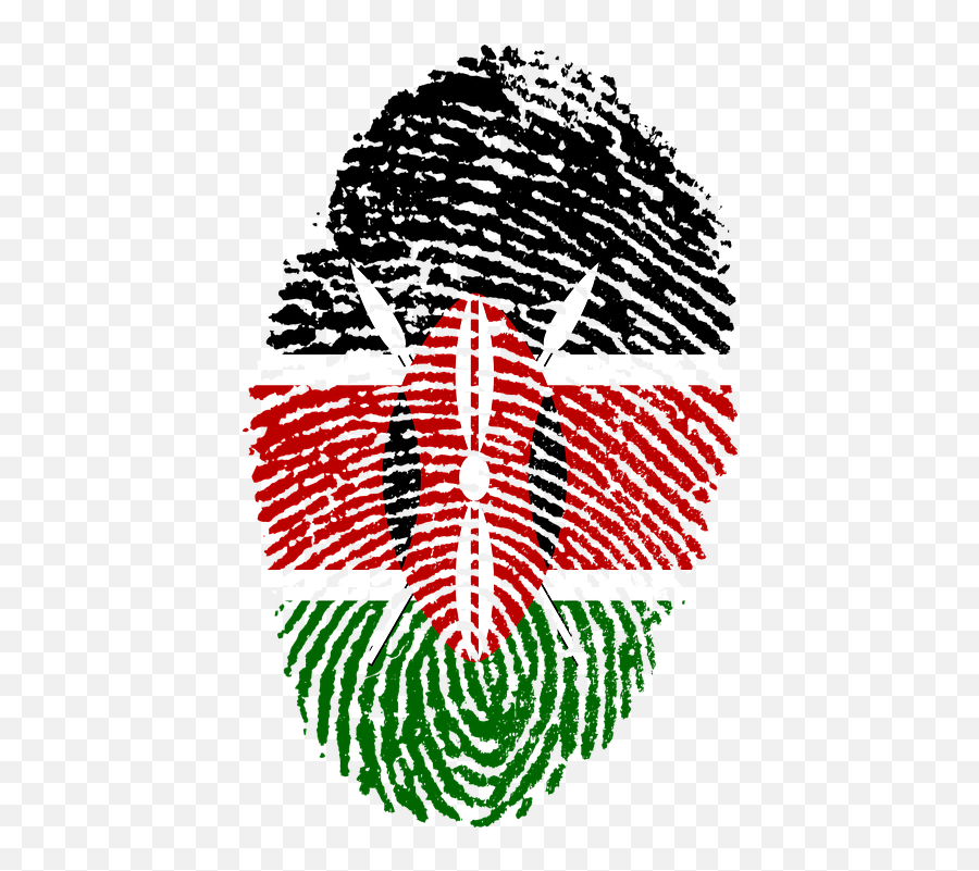 Kenya Flag Fingerprint - Kenyan Flag Png Emoji,Kenyan Flag Emoji