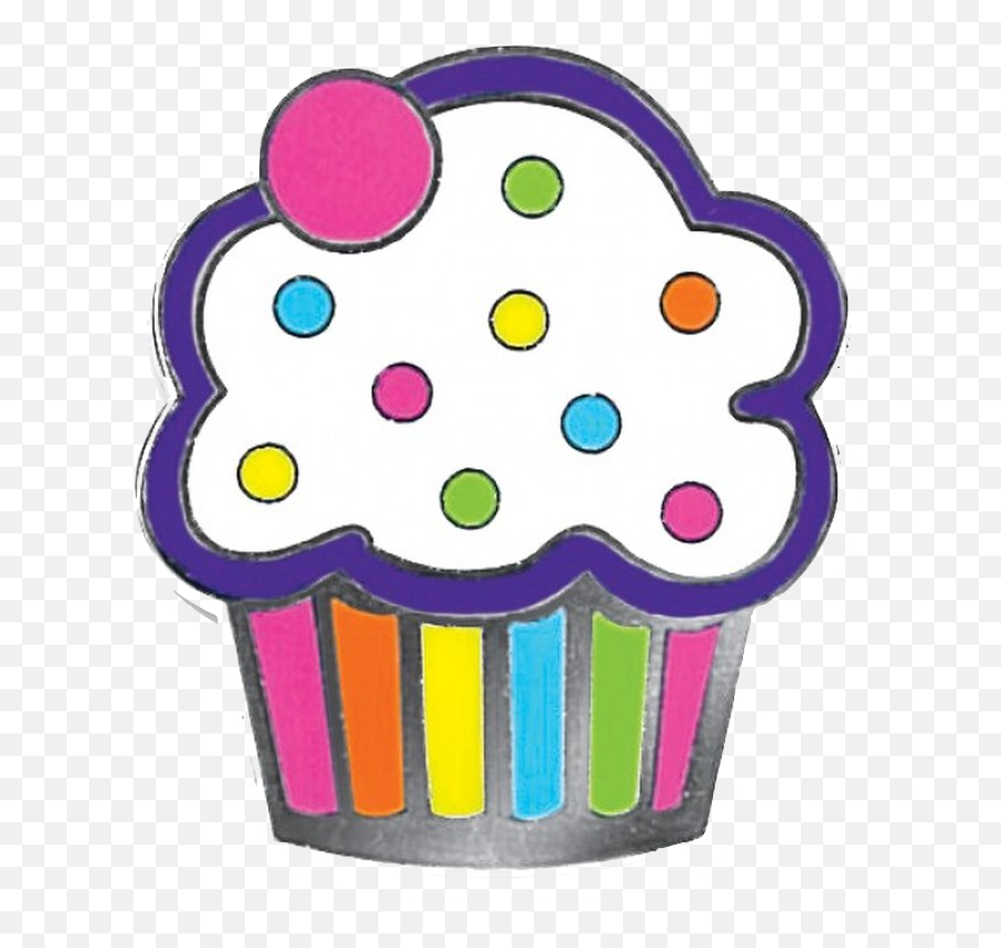 Charm It Sprinkle Cupcake Charm Sticker - Cupcake Emoji,Emoji Birthday Cupcakes