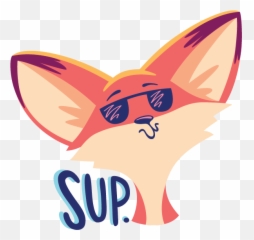 The Happy Fox Stickers By Christopher Springer - Cartoon Emoji,Yas Emojis