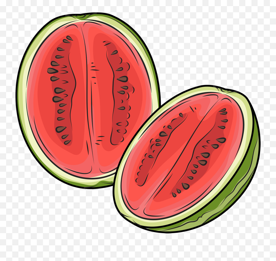Watermelon Cut In Half Clipart - Watermelon Emoji,Watermelon Emojis