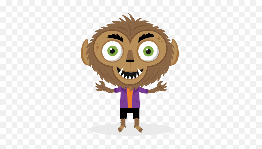Free Cute Werewolf Cliparts Download - Cute Halloween Monsters Clipart Emoji,Werewolf Emoji