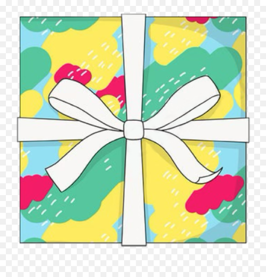 Gift Present Flatlay Giftwrap Sticker By Stacey4790 - Majlis Perbandaran Kemaman Emoji,Emoji Gift Wrap