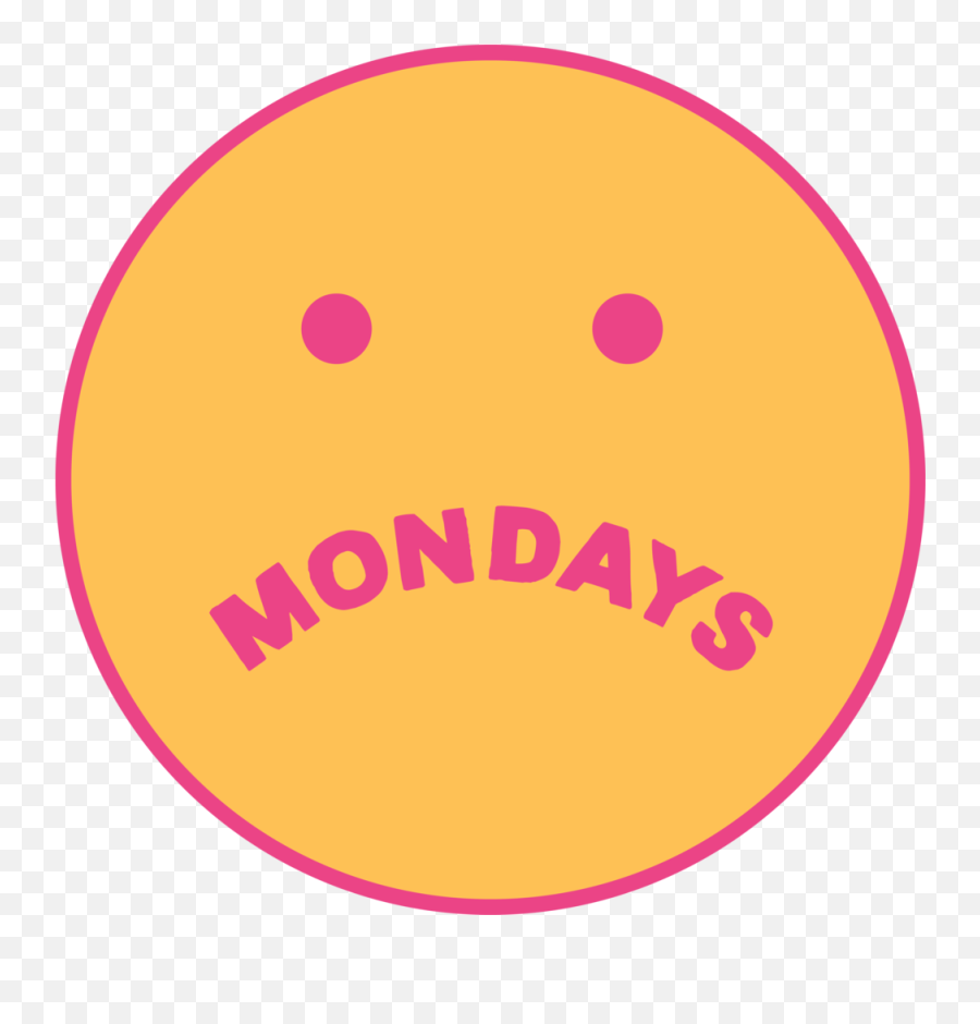 Monday Smiley Sticker Nicole Goldfarb - Circle Emoji,Monday Emoji