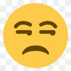 Angry Pissed Annoyed Unhappy Upset Emoji Emoticon Face - Unamused Discord