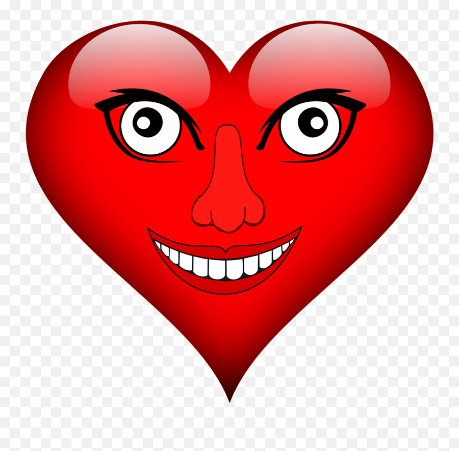 Heart Eyes Laugh Red Diabolical - Coração Com Olho Png Emoji,Blue Heart Emoji