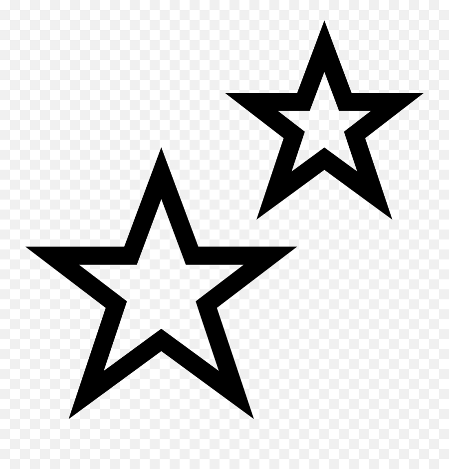 Png File - Outline Image Of Star Emoji,Moon And Stars Emoji