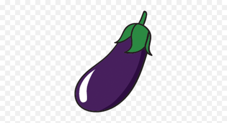 Eggplant Emoji Png - Cartoon Transparent Background Eggplant Png,Purple Vegetable Emoji
