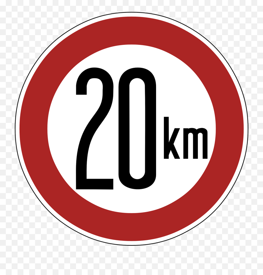 Speed Limit Sign 20 Km Twenty - 20 Km Speed Limit Sign Emoji,Jet Ski Emoji