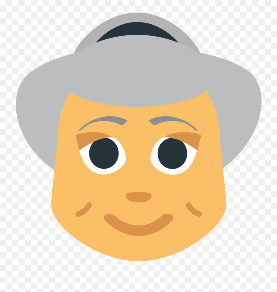 Emojione1 1f475 - Cartoon Emoji,Wide Eye Emoji