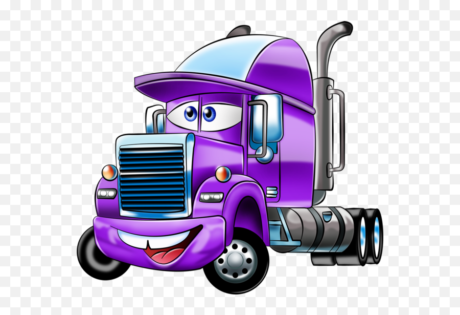 Happy Birthday Truck Driver Clip Art - 18 Wheeler Truck Png Cartoon Emoji,Monster Truck Emoji