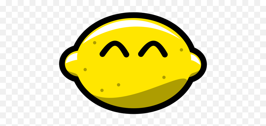 Vector Illustration Of Lemon Smiling At You - Happy Lemon Emoji,Sleepy Emoticon