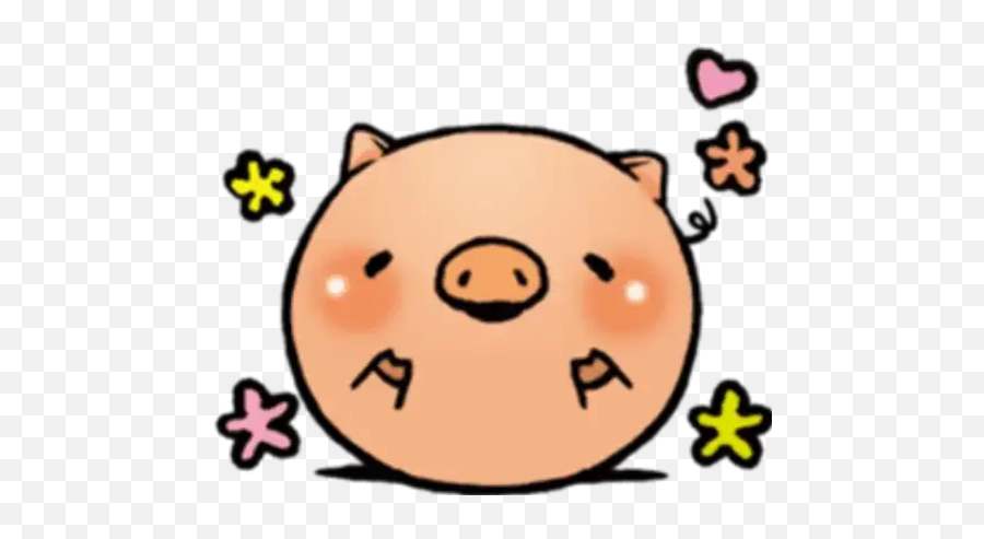Super Cute Piggy Stickers For Whatsapp - Clip Art Emoji,Super Cute Emoji