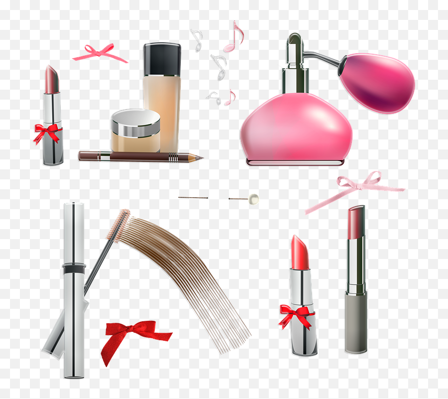 Make Up Perfume Lipstick - Cosmetics Emoji,How To Make Emoji Decorations