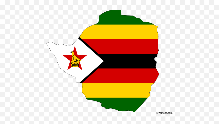 Flag Map Of Zimbabwe Zimbabwe Flag Map Vector Vector Free - Zimbabwe Map And Flag Emoji,Spain Flag Emoji