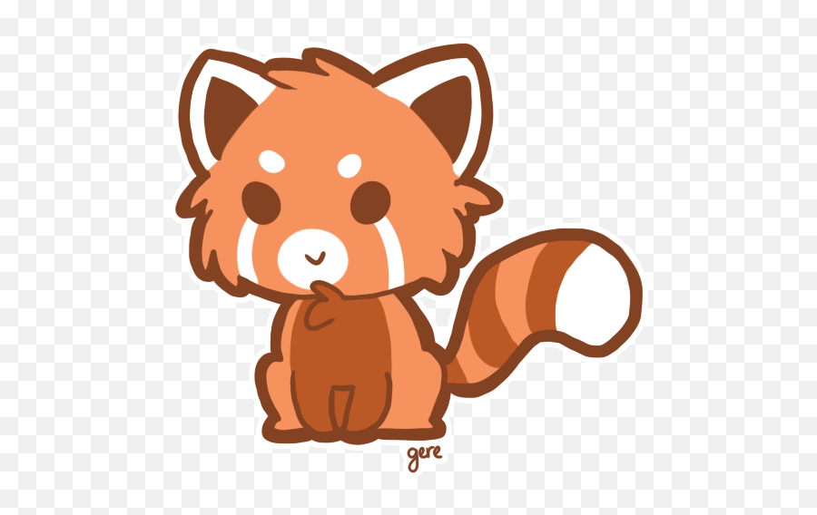 Red Panda Clipart Png - Red Panda Drawing Gif Emoji,Red Panda Emoji