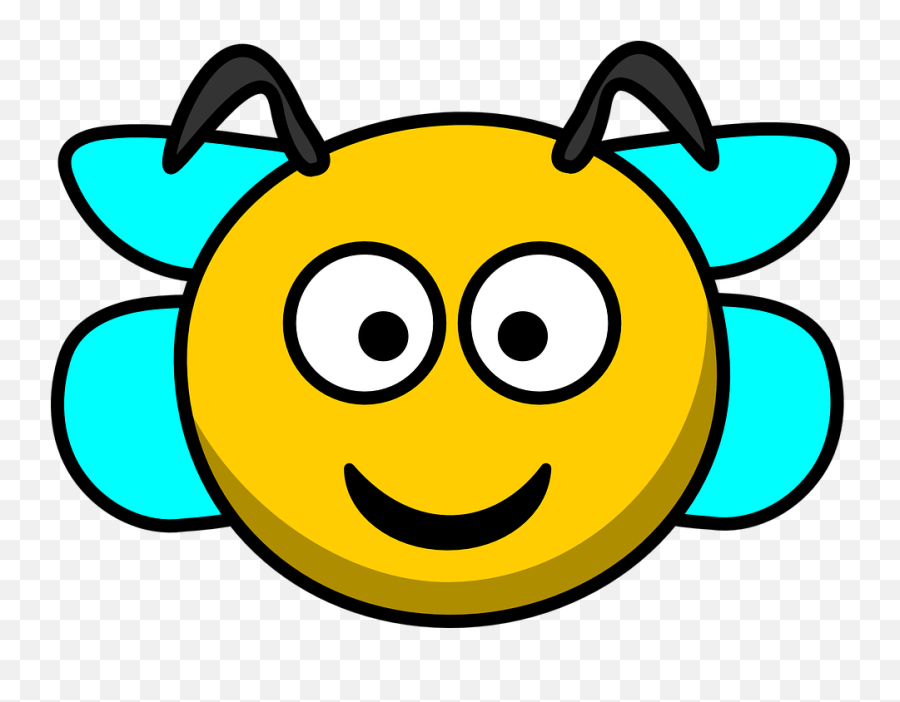Bee Head Smile - Bee Face Clipart Emoji,Skull Emoticon