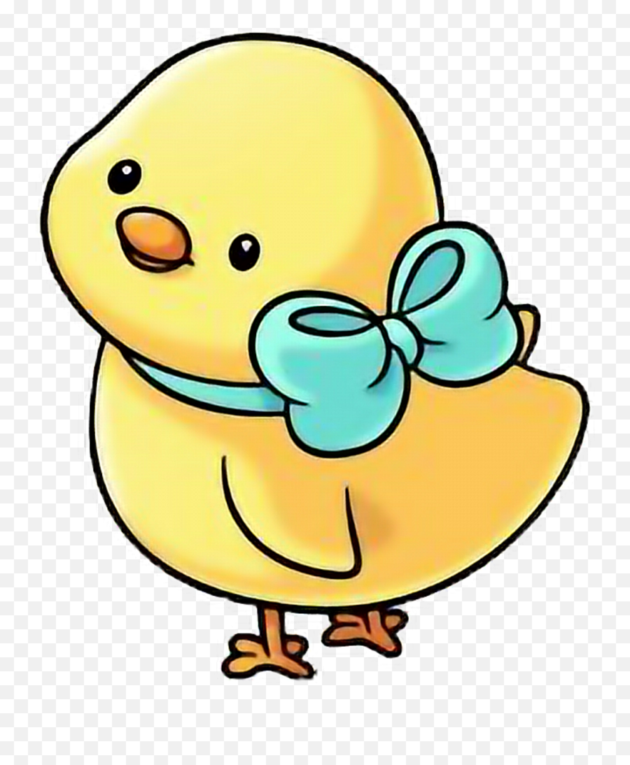Kawaii Sticker Clipart Png Download - Cartoon Baby Chicken Cute Chicken Cartoon Png Emoji,Emoticones Kawaii