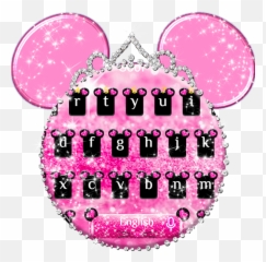 Download Pink Cute Minny Bowknot Keyboard Theme - Icon Emoji